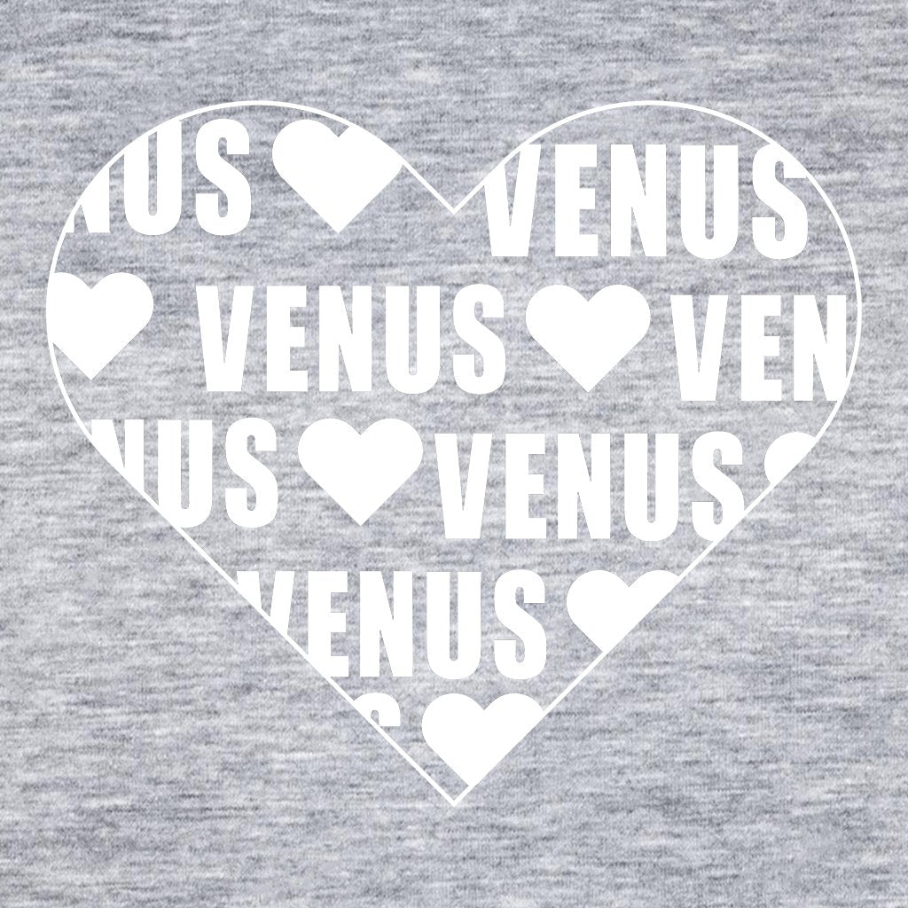Venus White Heart Logo Front And Back Print Men's V-Neck T-Shirt-Venus-Essential Republik