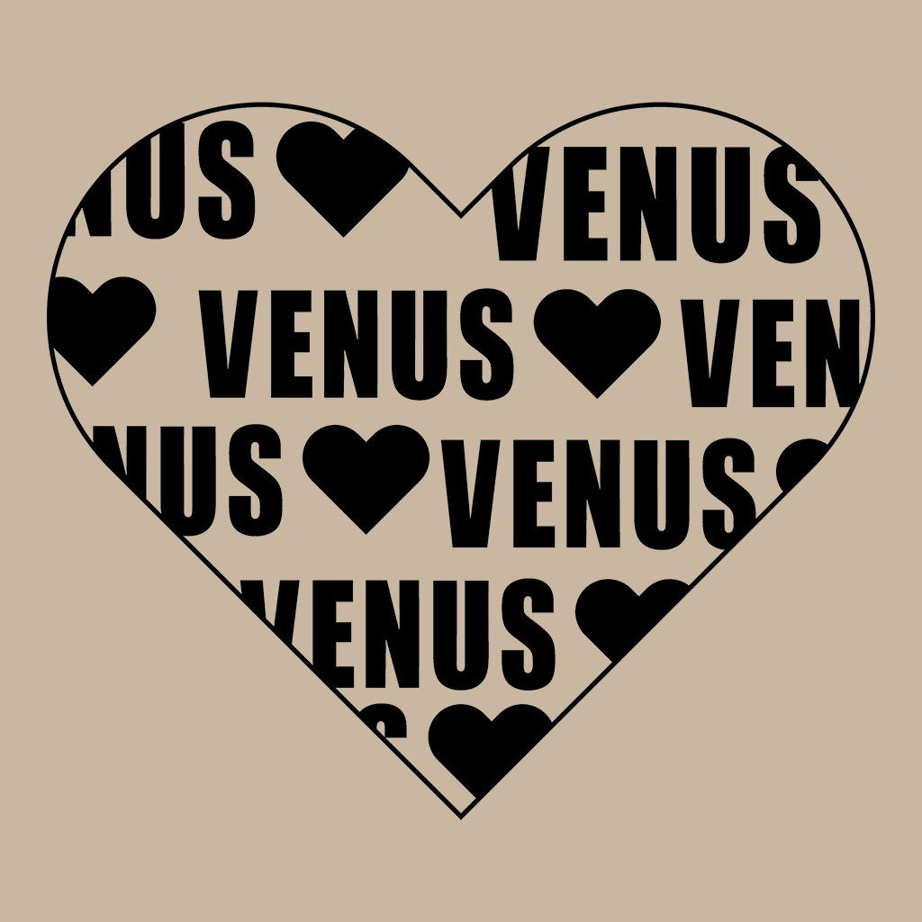 Venus Black Heart Logo Front And Back Print Men's Organic T-Shirt-Venus-Essential Republik