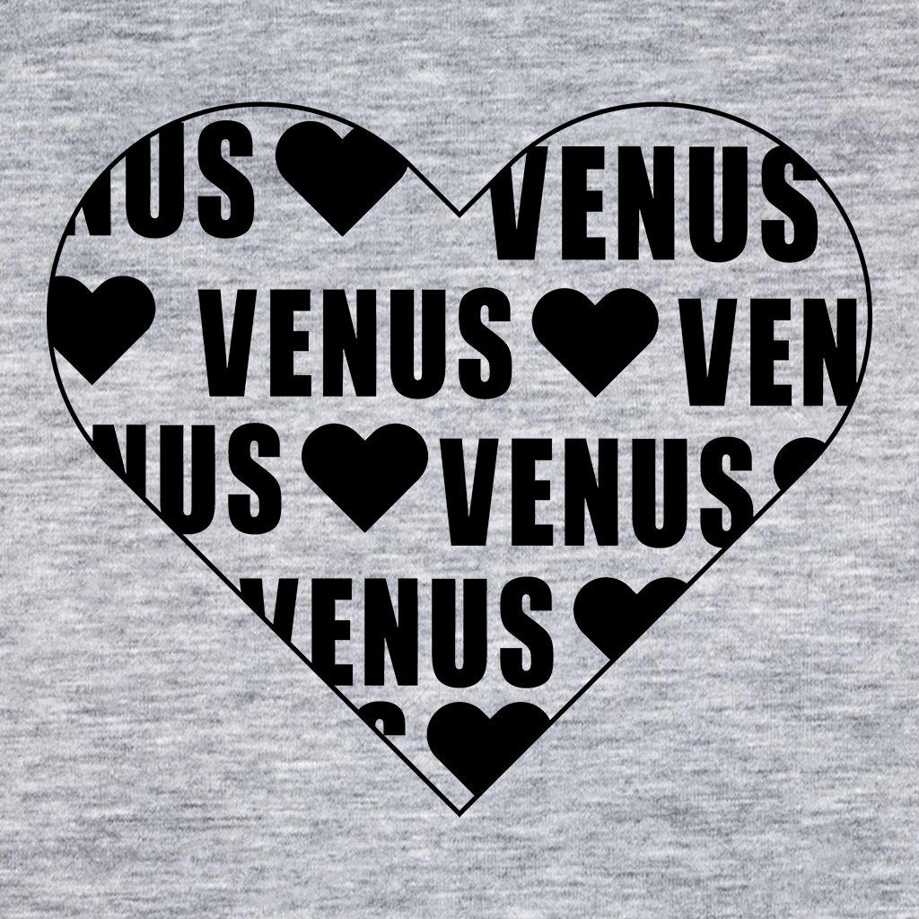 Venus Black Heart Logo Front And Back Print Women's Casual T-Shirt-Venus-Essential Republik