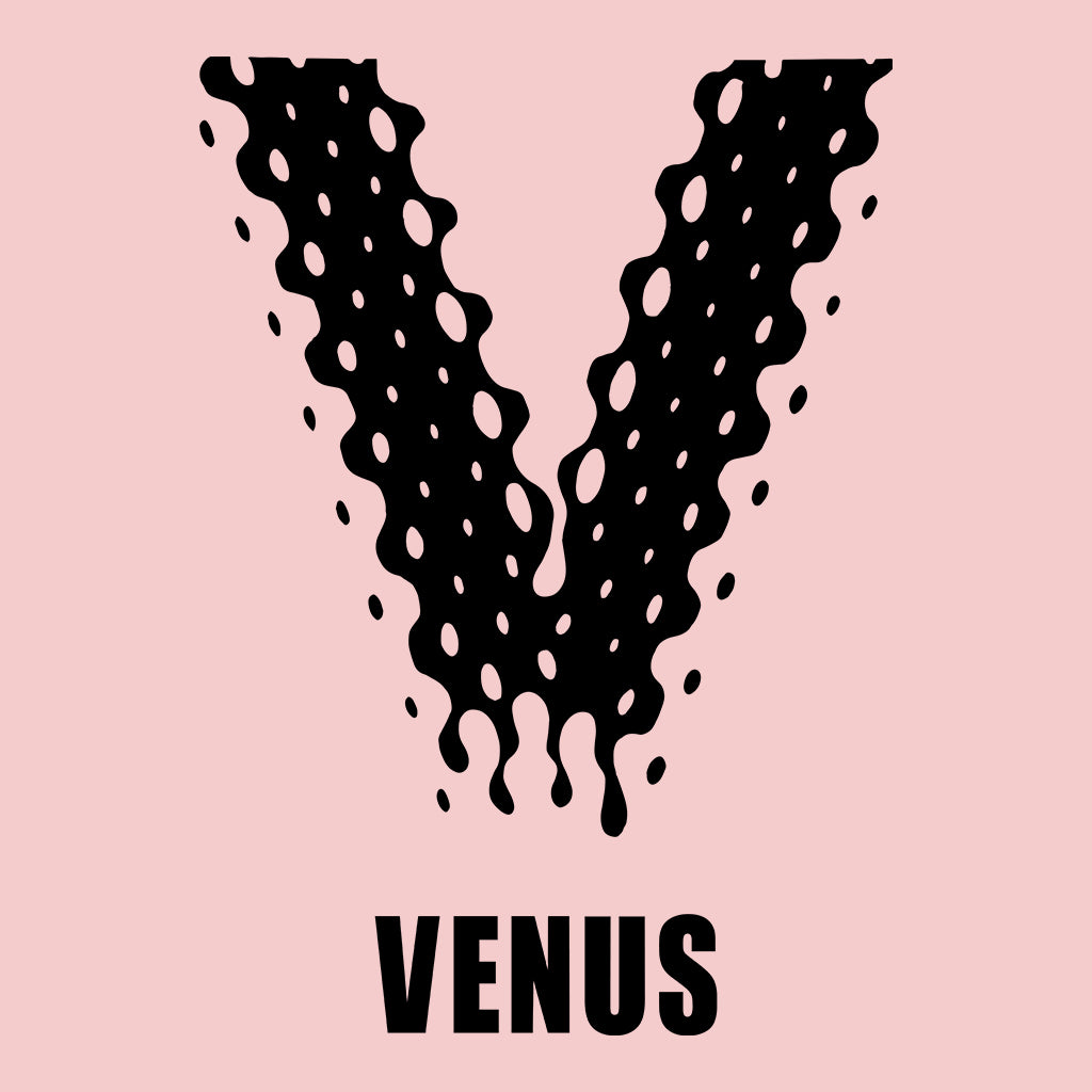 Venus Black Logo Front And Back Print Women's Iconic Fitted T-Shirt-Venus-Essential Republik