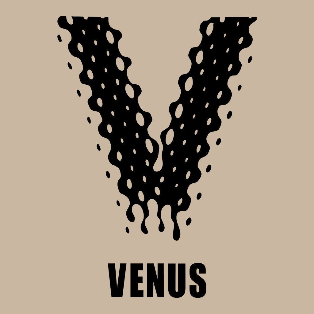 Venus Black Logo Front And Back Print Men's Organic T-Shirt-Venus-Essential Republik