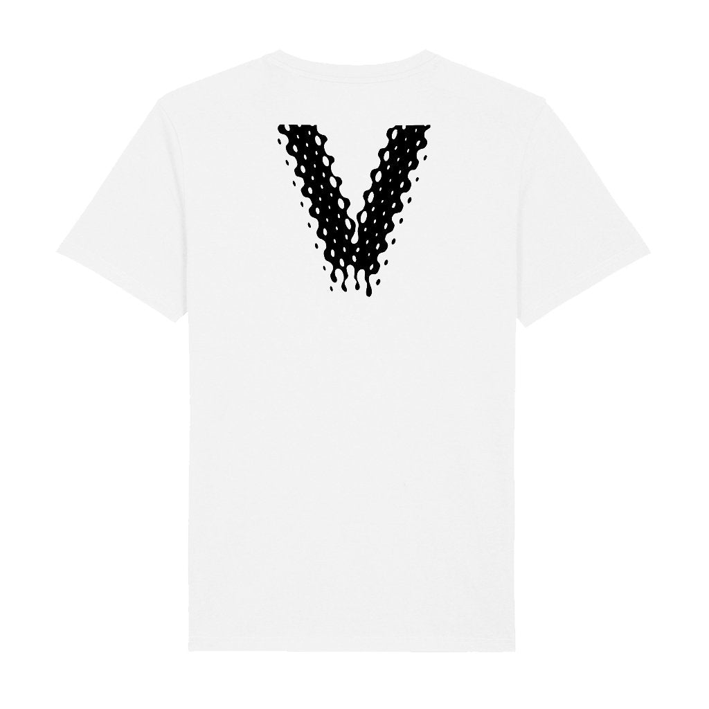 Venus Black Logo Front And Back Print Men's V-Neck T-Shirt-Venus-Essential Republik
