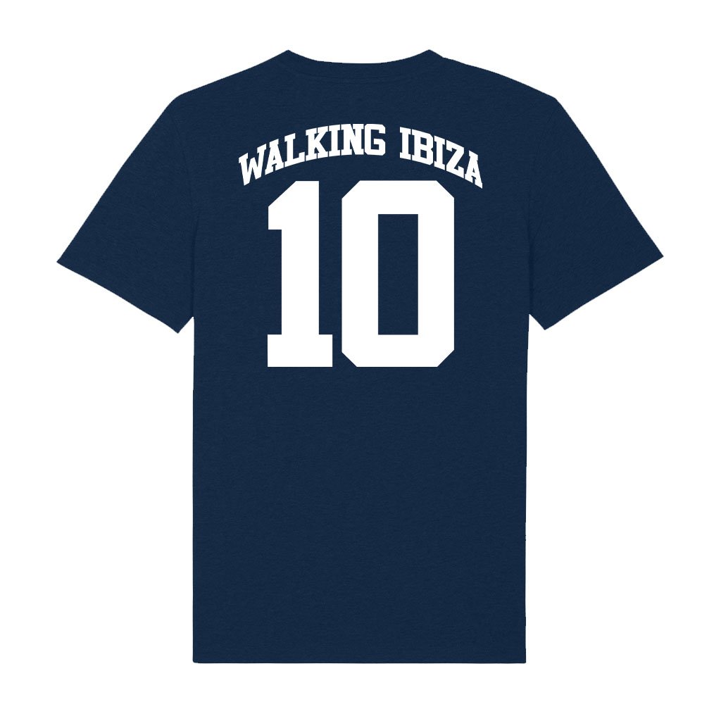 Walking Ibiza 2010 White Badge And Number Front And Back Print Men's Organic T-Shirt-Walking Ibiza-Essential Republik