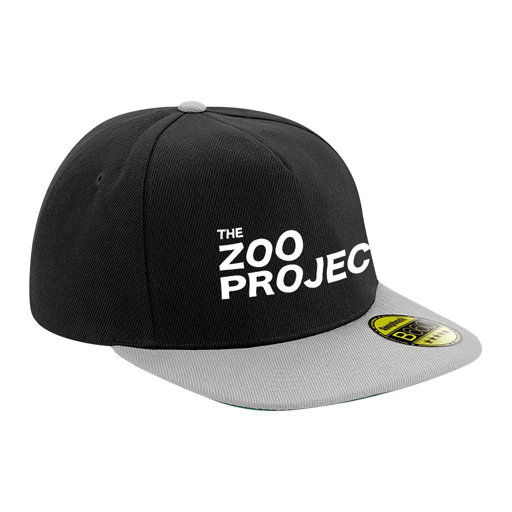The Zoo Project White Logo Flat Peak Snapback Cap-The Zoo Project-Essential Republik