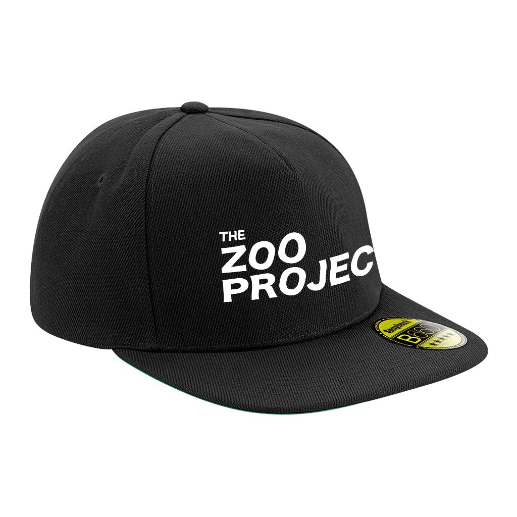 The Zoo Project White Logo Flat Peak Snapback Cap-The Zoo Project-Essential Republik