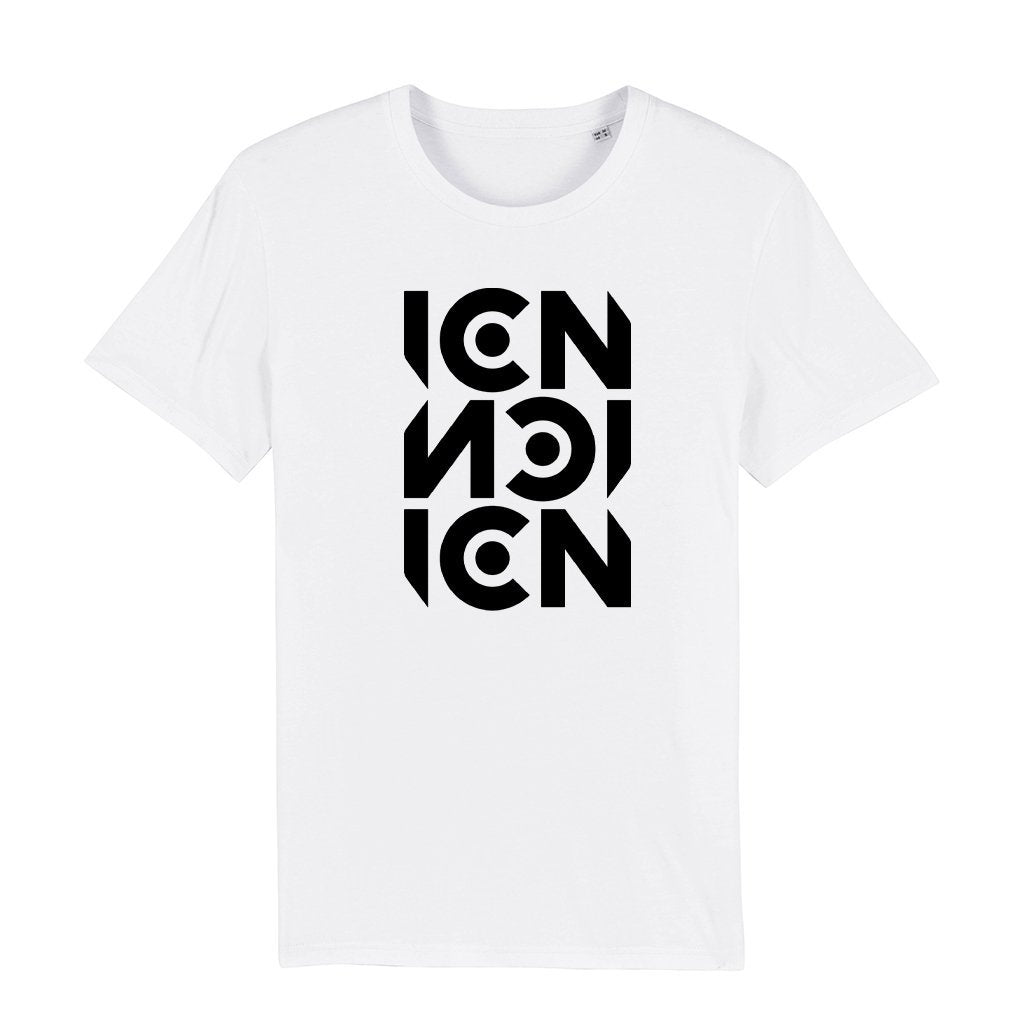 Ibiza Club News Black 3 Stack ICN Logo Men's Organic T-Shirt-Ibiza Club News-Essential Republik