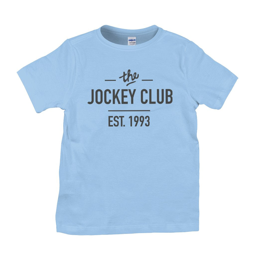 Jockey Club The Jockey Club Est 1993 Black Text Organic Kid's T-Shirt-Jockey Club-Essential Republik