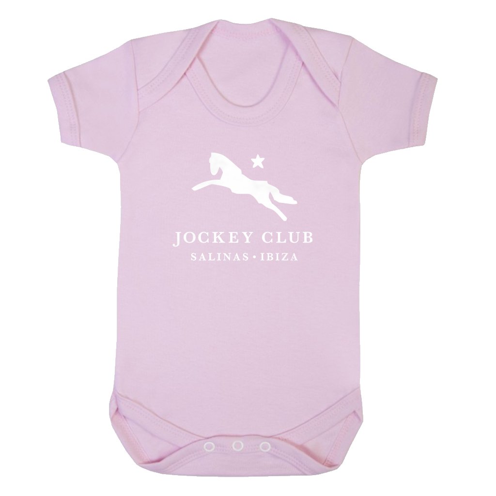 Jockey Club Salinas Ibiza White Logo Short Sleeve Babygrow-Jockey Club-Essential Republik