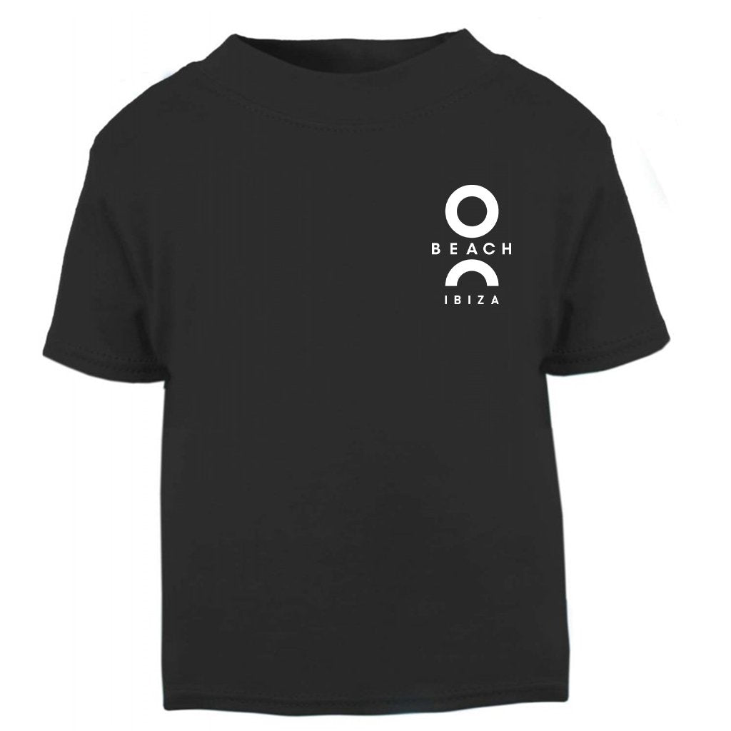 O Beach White Flock Logo Baby T-Shirt-O Beach-Essential Republik