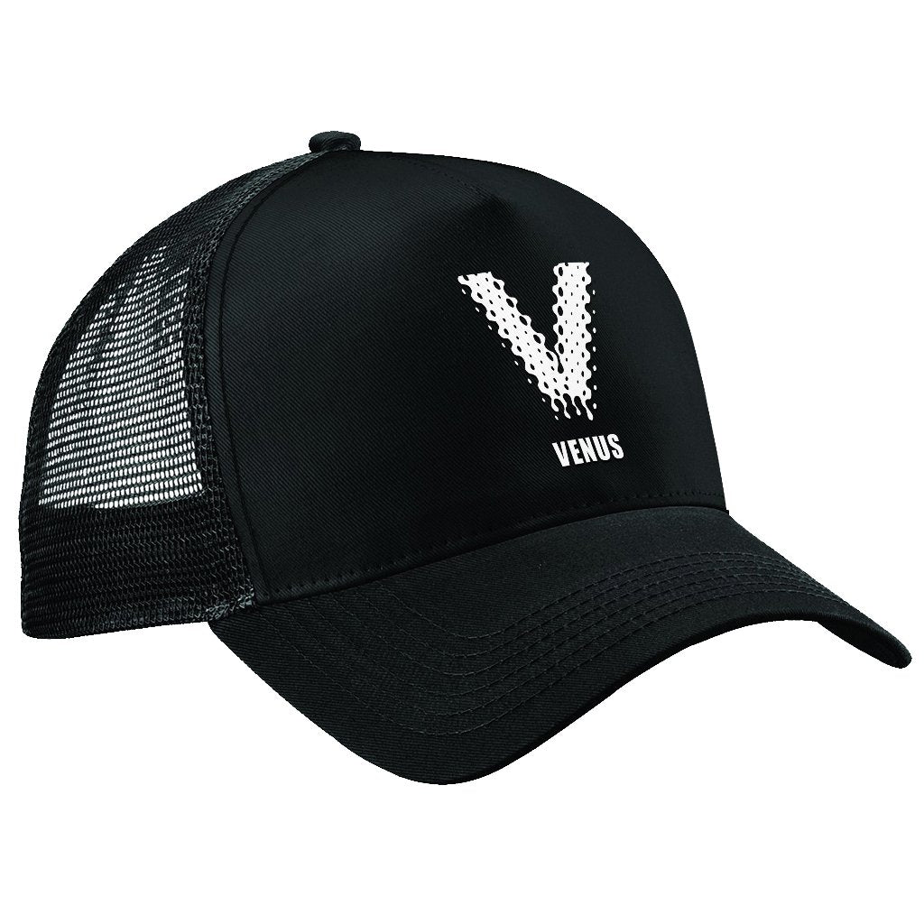 Venus White Logo Trucker Cap-Venus-Essential Republik