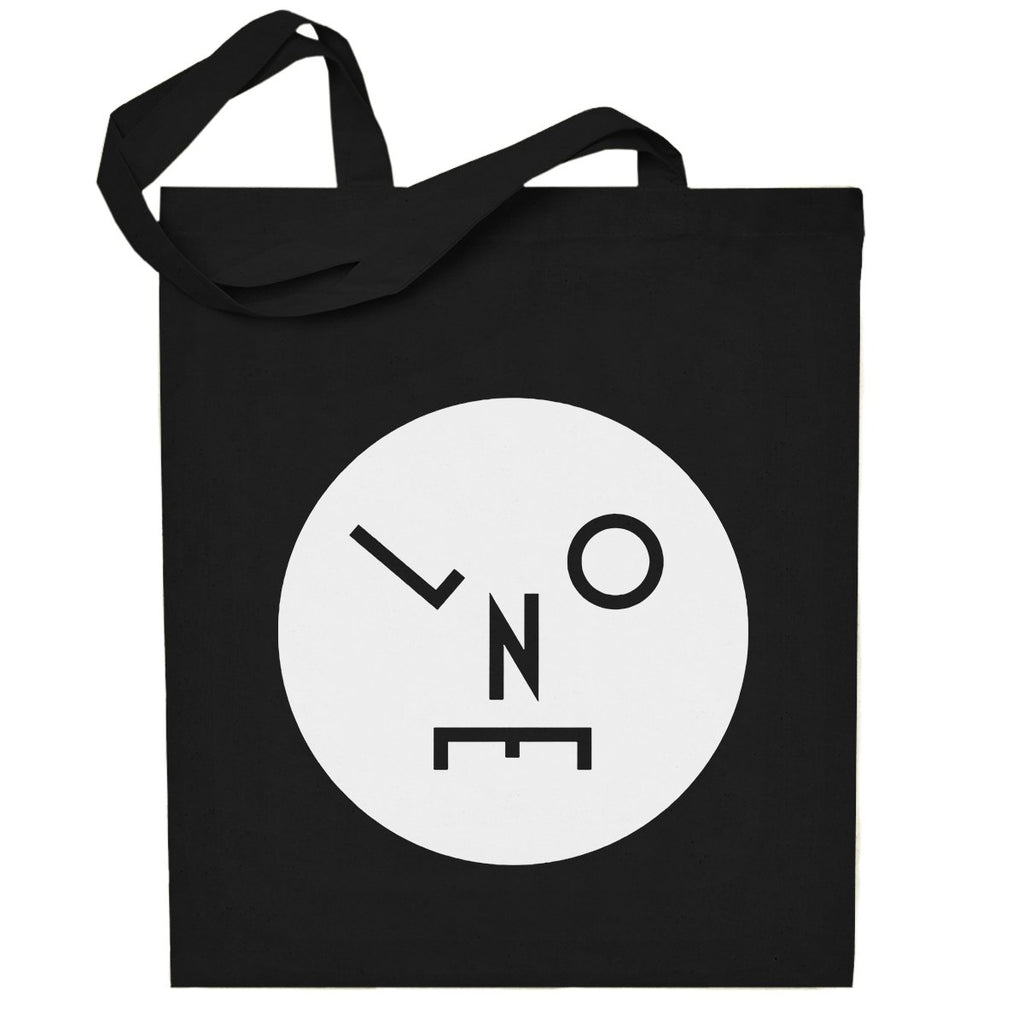 Circle Logo Solid White Cotton Tote Bag-LNOE-Essential Republik