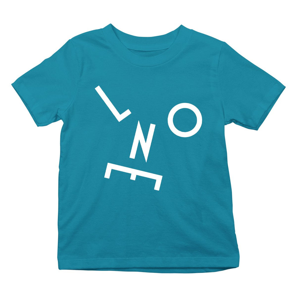 LNOE Letters White Kid's Sapphire Organic T-Shirt-LNOE-Essential Republik