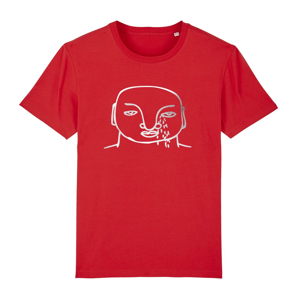 Metallic Silver Face Men's Organic T-Shirt-Danny Tenaglia-Essential Republik