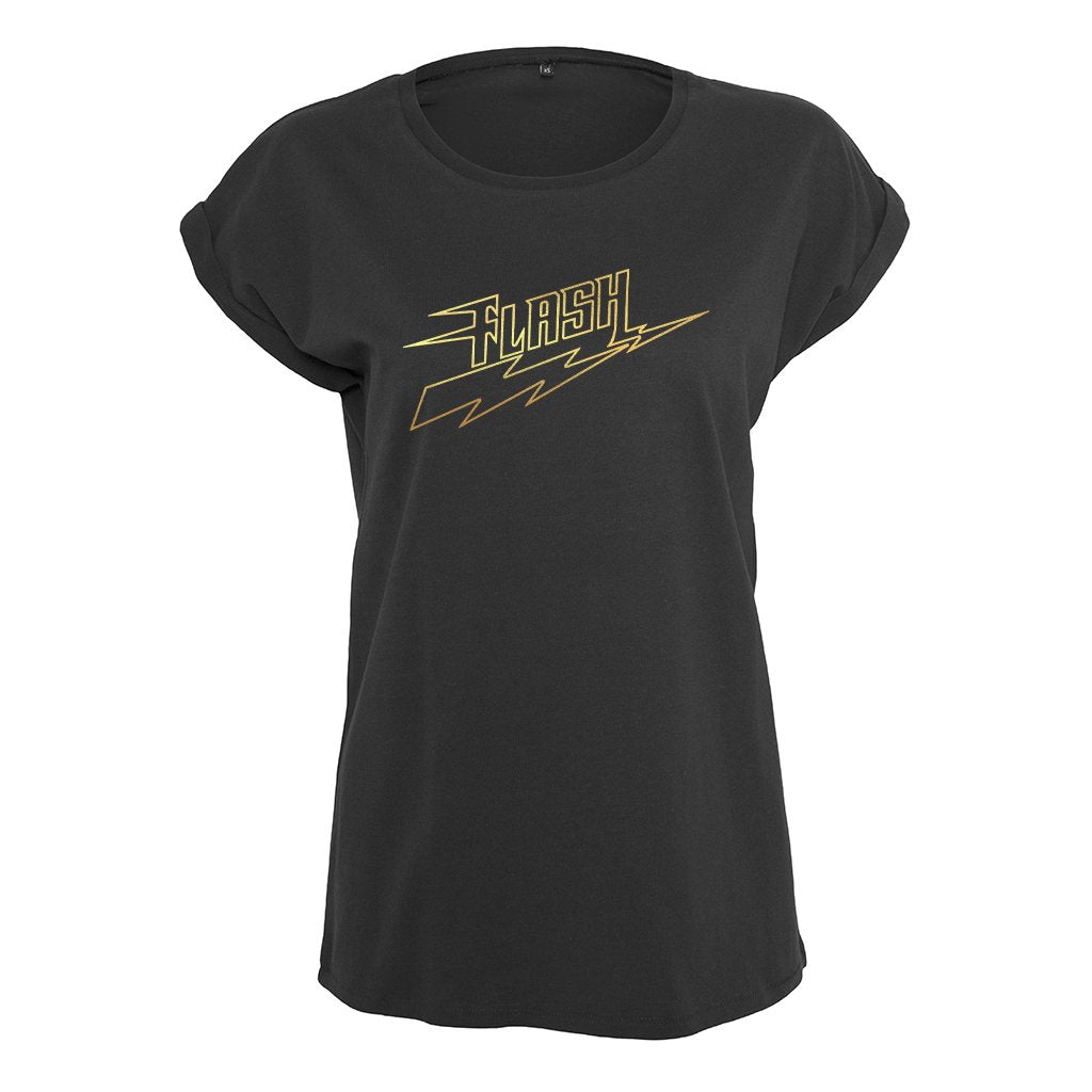 Flash Metallic Gold Logo Women's Casual T-Shirt-Flash-Essential Republik