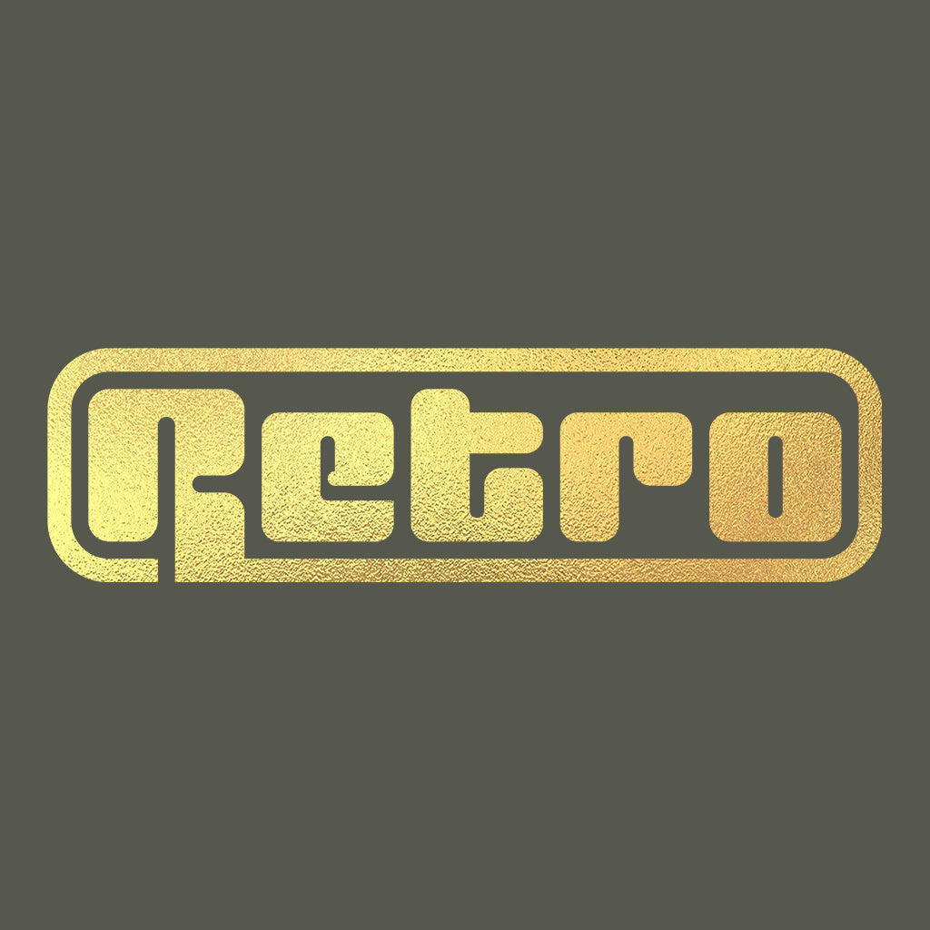 Metallic Gold Retro Logo Unisex Cruiser Iconic Hoodie-Retro-Essential Republik