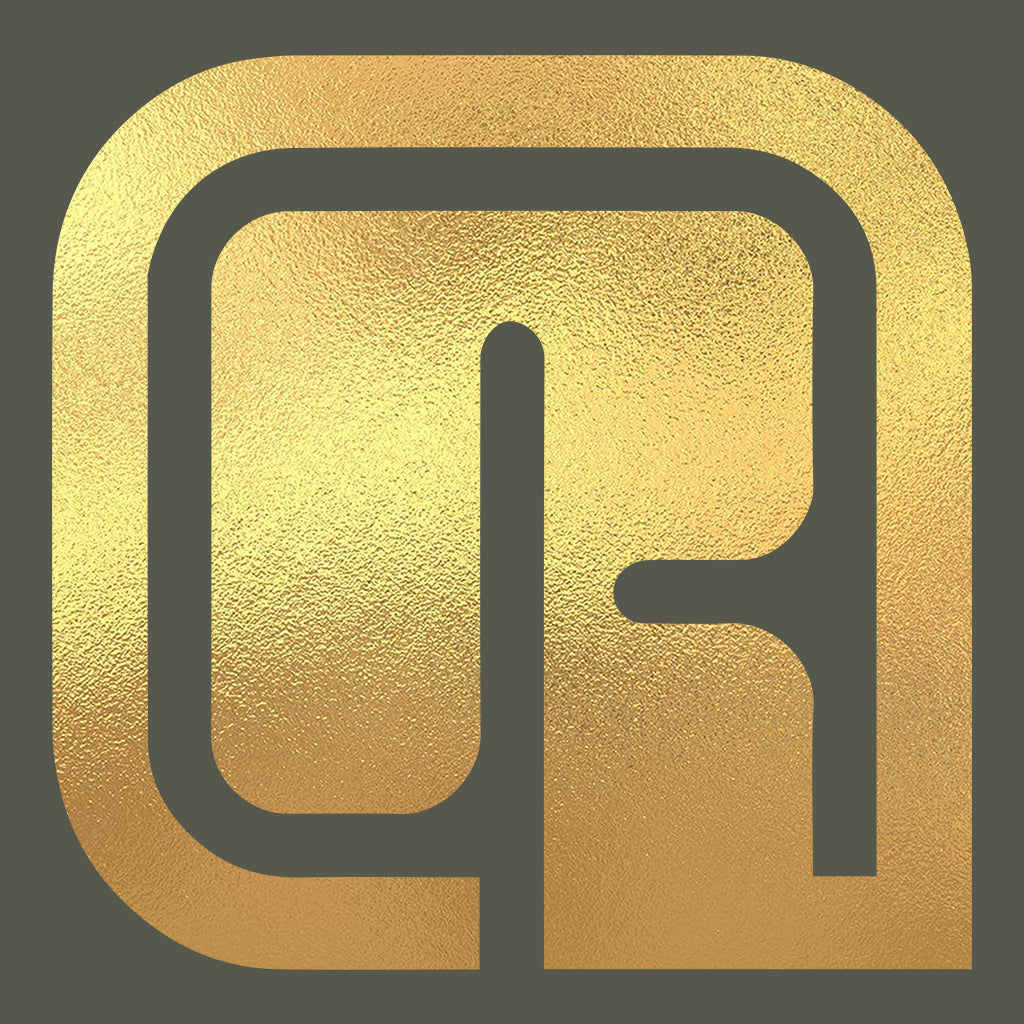 Metallic Gold Retro Logo Front And Back Print Unisex Organic T-Shirt-Retro-Essential Republik