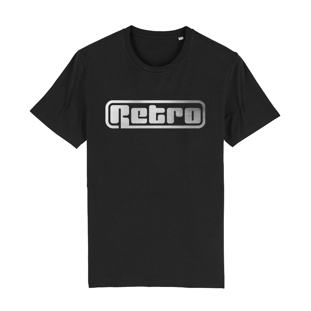 Metallic Silver Retro Logo Unisex Organic T-Shirt-Retro-Essential Republik
