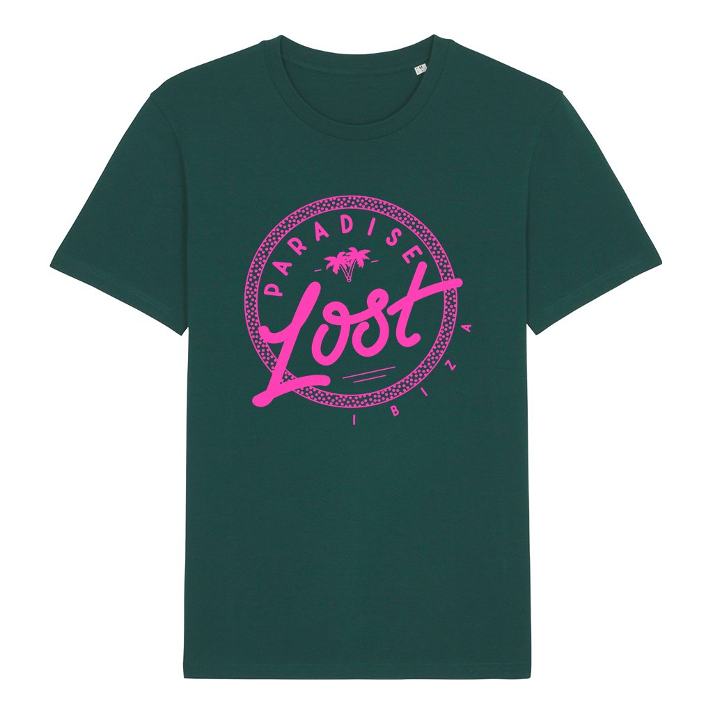 Paradise Lost Neon Pink Logo Men's Organic T-Shirt-Paradise Lost-Essential Republik