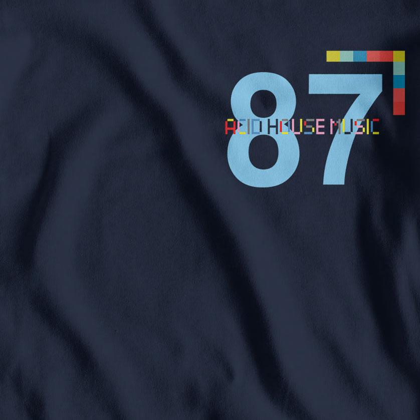 Acid House 87 Womans T-Shirt / Navy-Future Past-Essential Republik