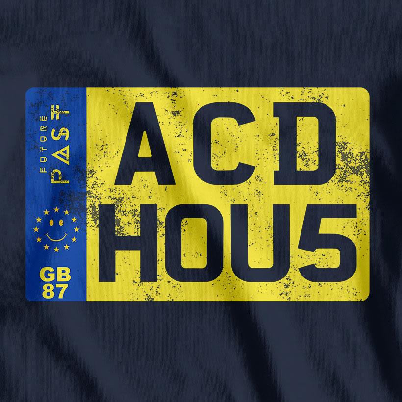 Acid House Vehicle Reg Women's T-Shirt / Navy-Future Past-Essential Republik