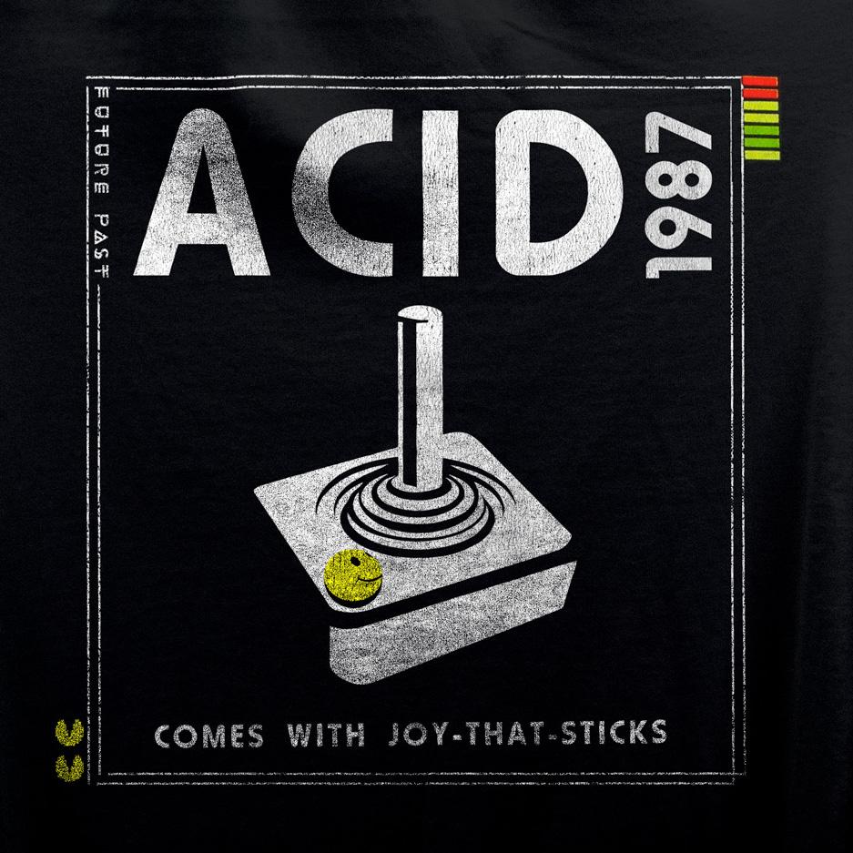 Videogame 2600 Acid 1987 T-Shirt / Black-Future Past-Essential Republik