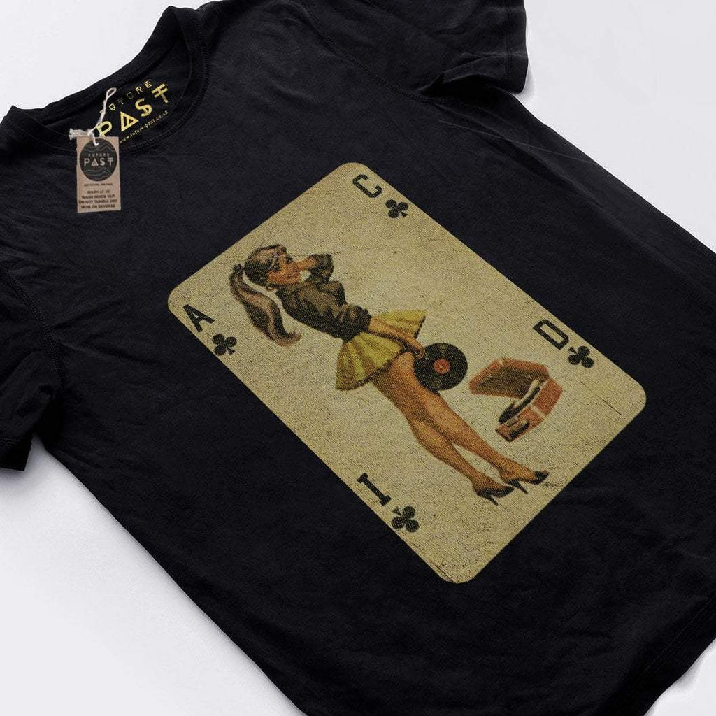 Acid House Pinup Girl T-Shirt / Black-Future Past-Essential Republik
